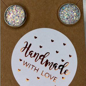 Druzy Stud Earrings Hypoallergenic 12mm